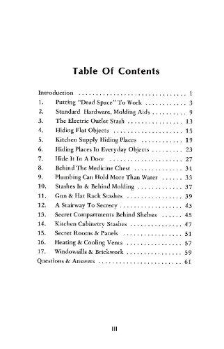 Construction of Secret Hiding Places