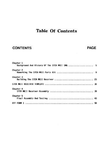 Sten Mk II Construction Manual