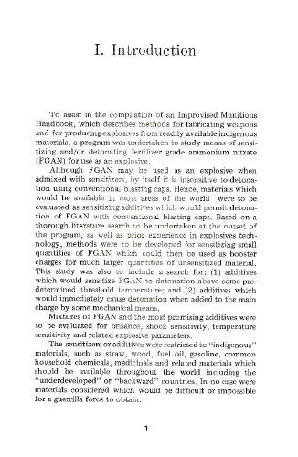 Improvised Munitions from Ammonia Nitrate