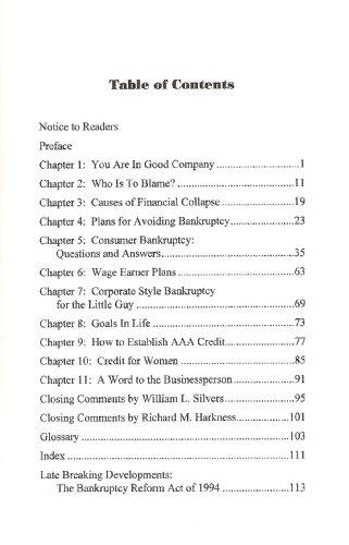 Bankruptcy, Credit and You