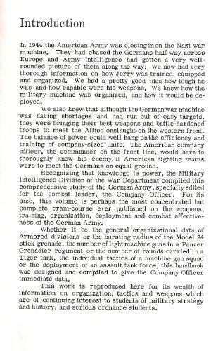 Company Officer's Handbook of the German Army