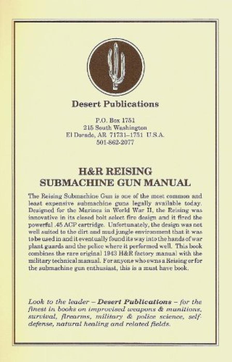 H & R Reising Submachine Gun