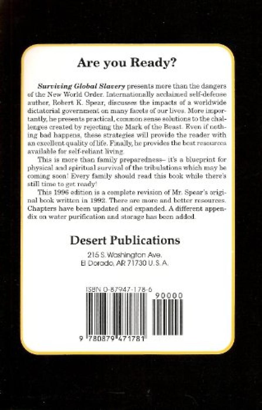 Surviving Global Slavery : Living Under the New World Order